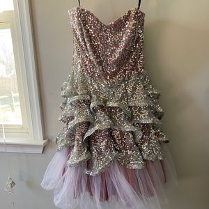 Betsy Johnson Sugar & Spice Silver Sequin Dress